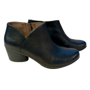 Dansko Raina Black Size 9.5-10 Ankle Boots Burnished Nubuck Leather EUC